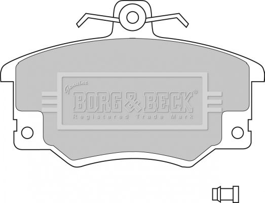 BORG & BECK Комплект тормозных колодок, дисковый тормоз BBP1410